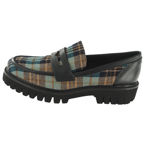 Bibi Lou Dylan Plaid Penny Loafers - Picture 2 of 10